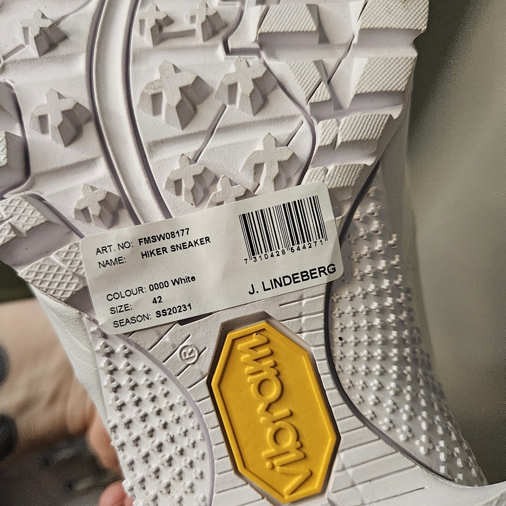 NEW J.Lindeberg Hiker Sneaker White Chunky Mens Trail Shoes EU 42 | US 9 Vibram - Picture 9 of 14